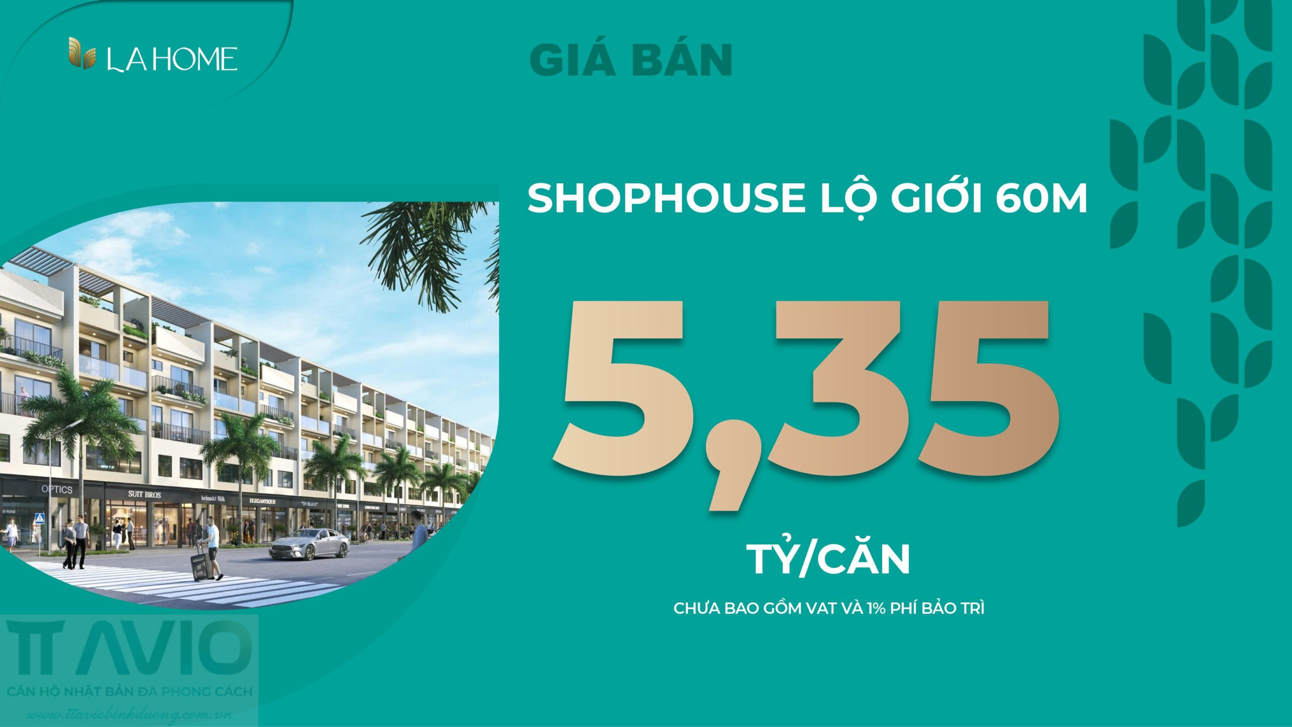 Giá Bán Shophouse La Home Long An Mặt Tiền Lộ Giới 60m