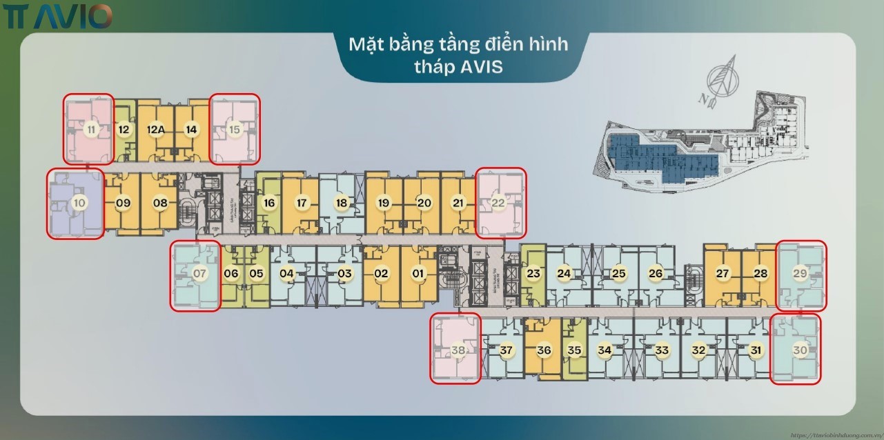 MẶt BẰng TẦng ĐiỂn HÌnh TÒa ThÁp Avis TẠi Tt Avio