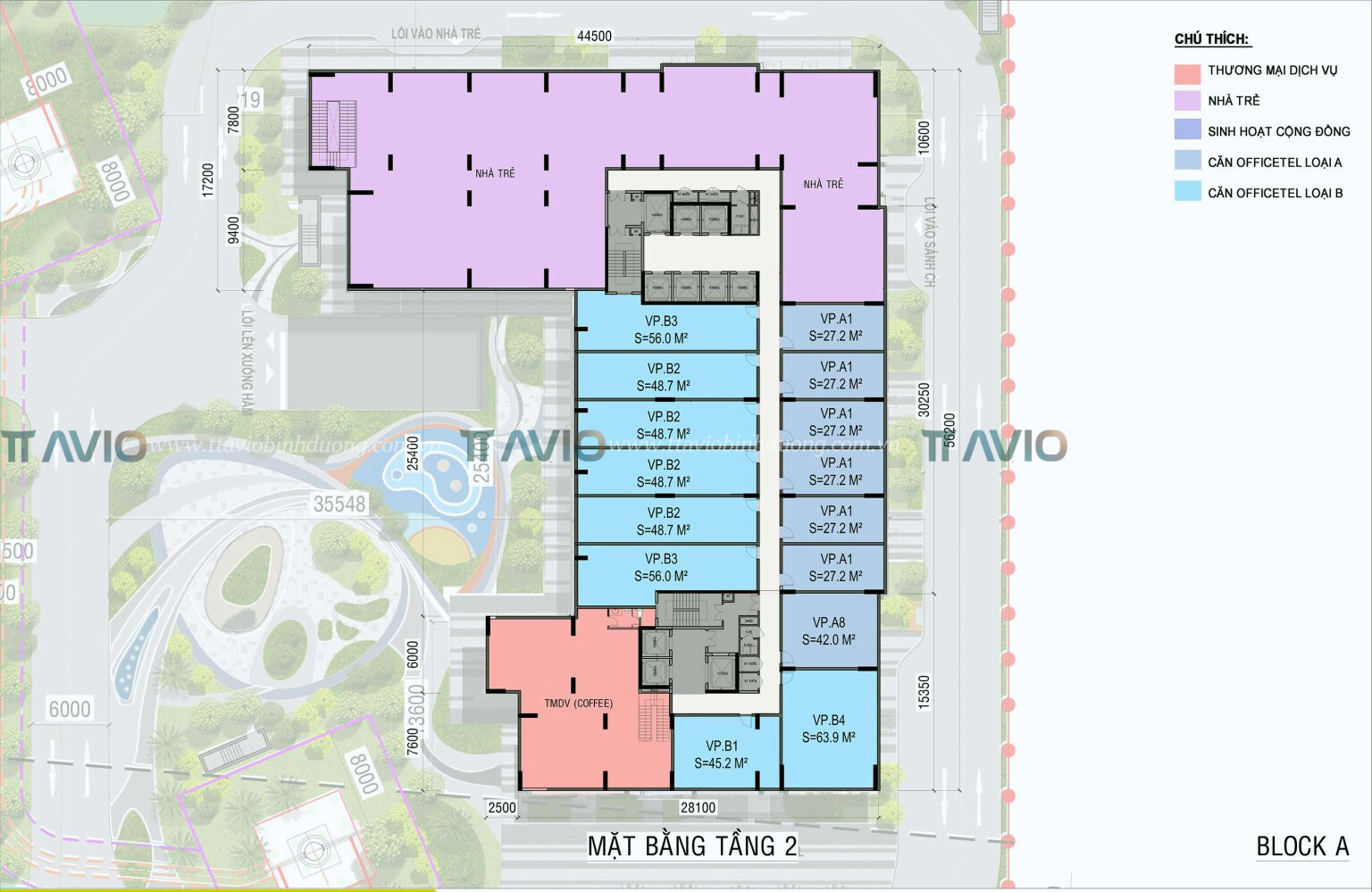Mặt Bằng Ava Center Tầng 2