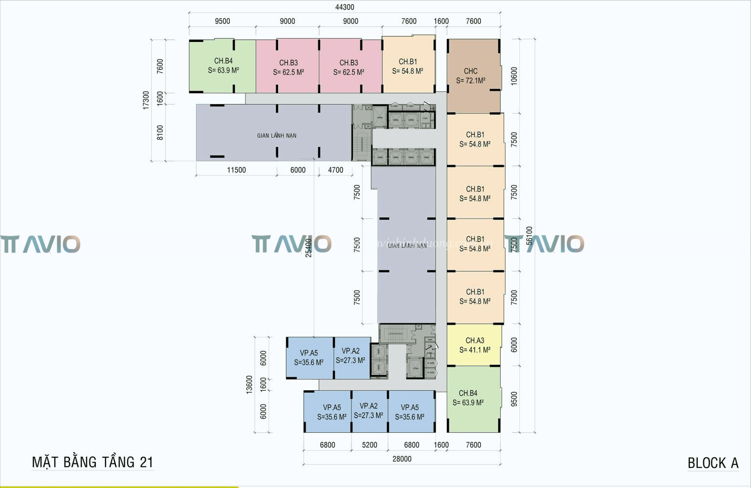 Mặt Bằng Ava Center Tầng 21