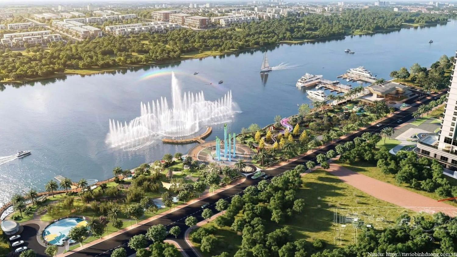 Quảng Trường Nhạc Nước Tại The Emerald River Park