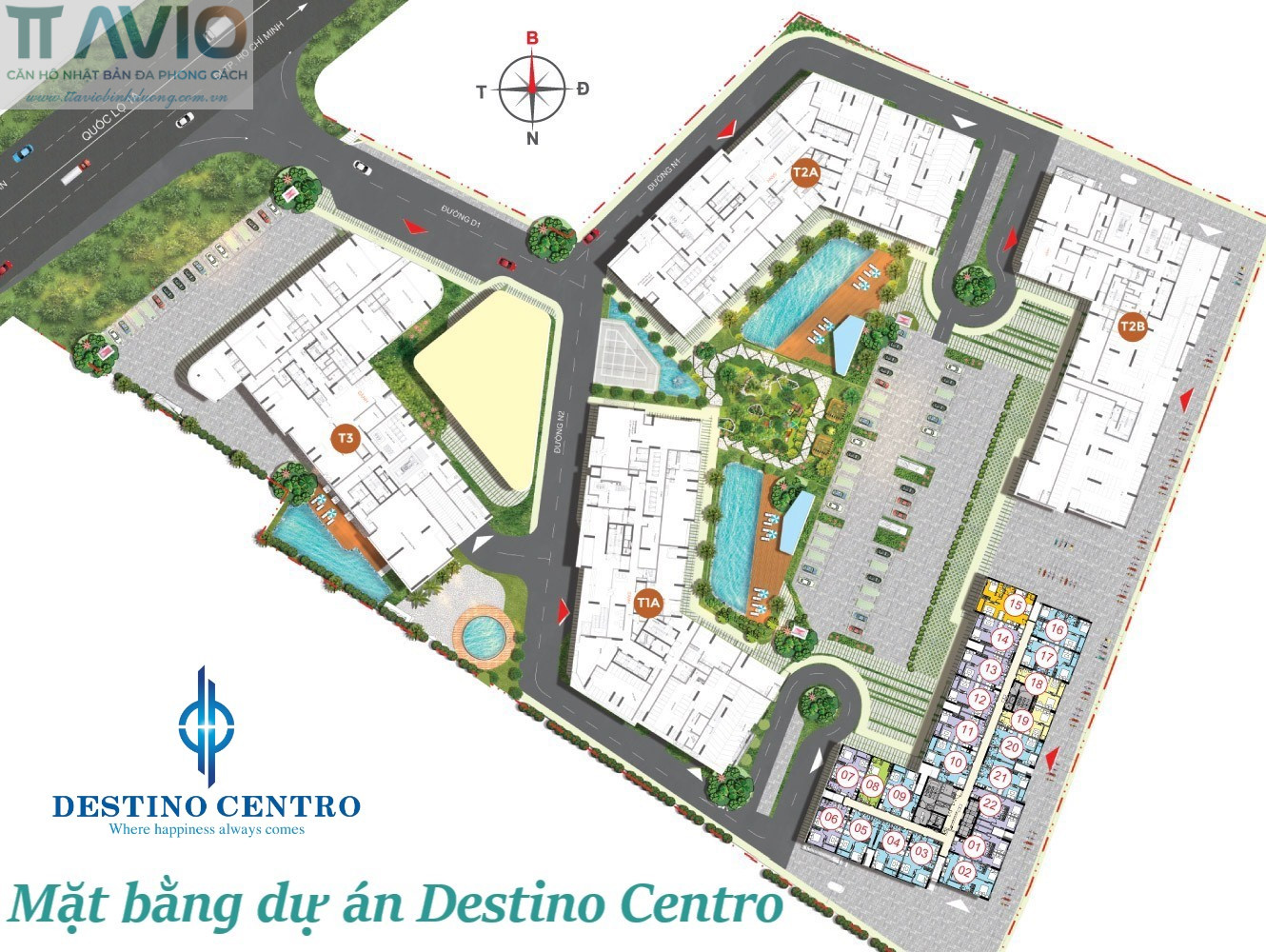 Thiết Kế Mặt Bằng Căn Hộ Destino Centro Thông Minh – Không Gian Sống Hoàn Hảo