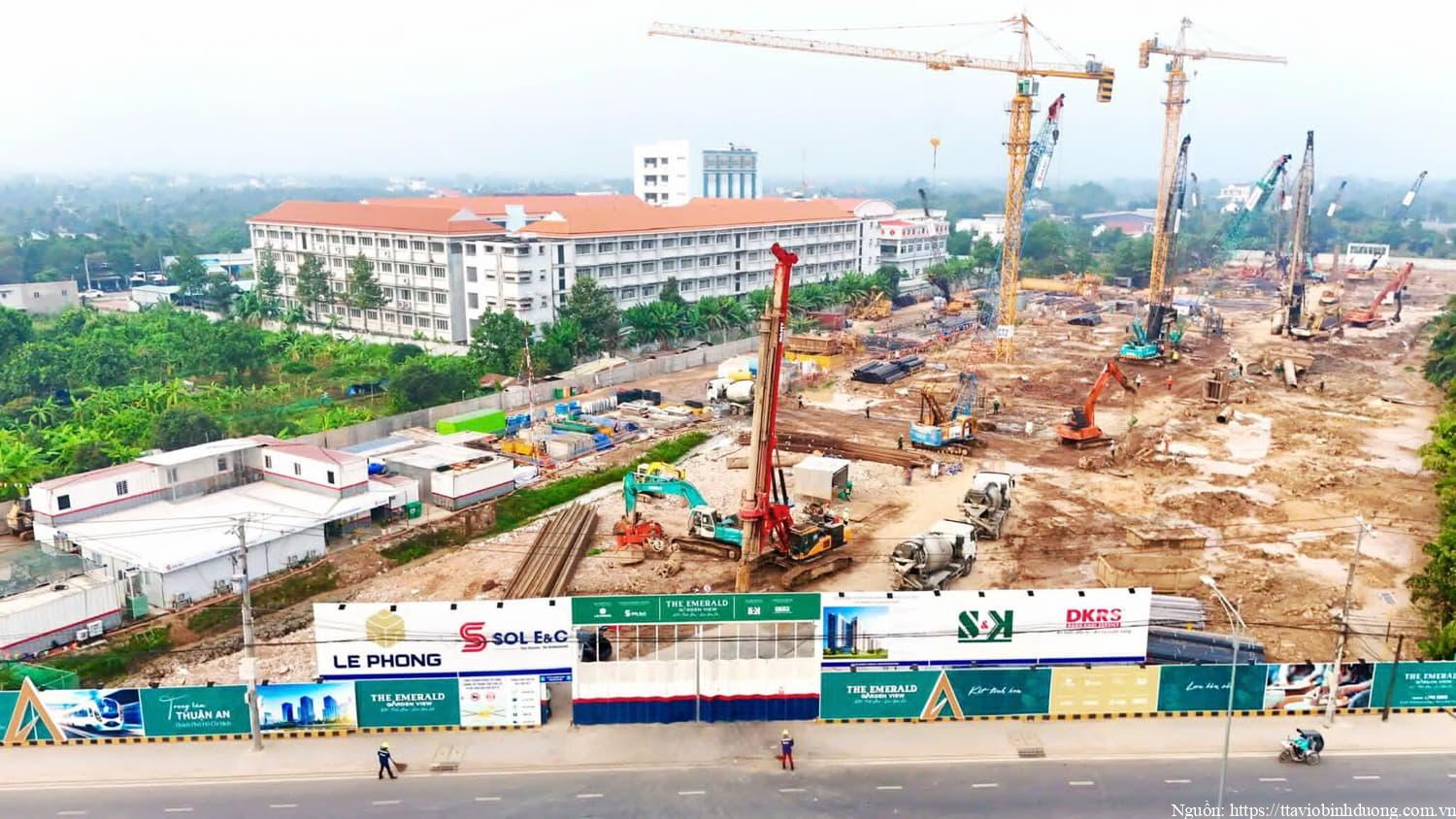 Tiến độ The Emerald Garden View: SOL E&C huy động máy móc, công nhân, cam kết